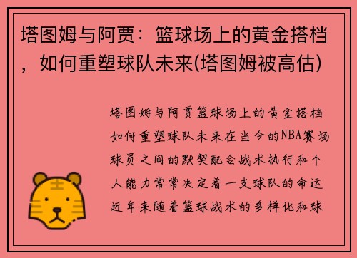 塔图姆与阿贾：篮球场上的黄金搭档，如何重塑球队未来(塔图姆被高估)